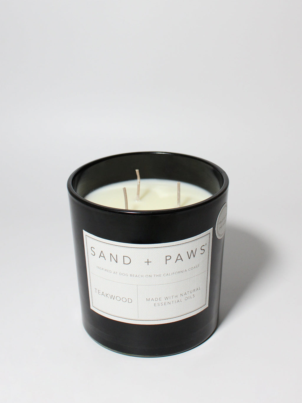Sand + Paws Teakwood 21 oz scented candle