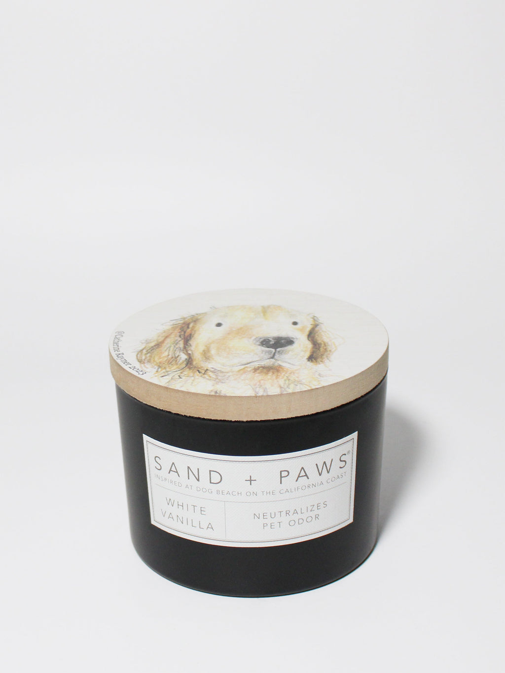 Sand + Paws White Vanilla 12 oz scented candle
