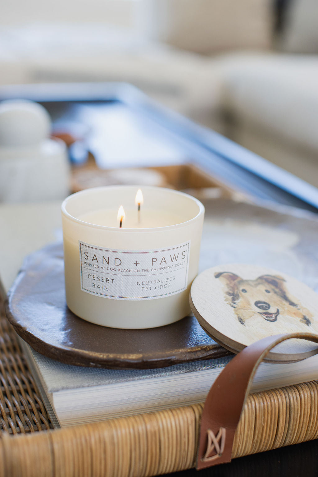 Sand + Paws Desert Rain 12 oz scented candle