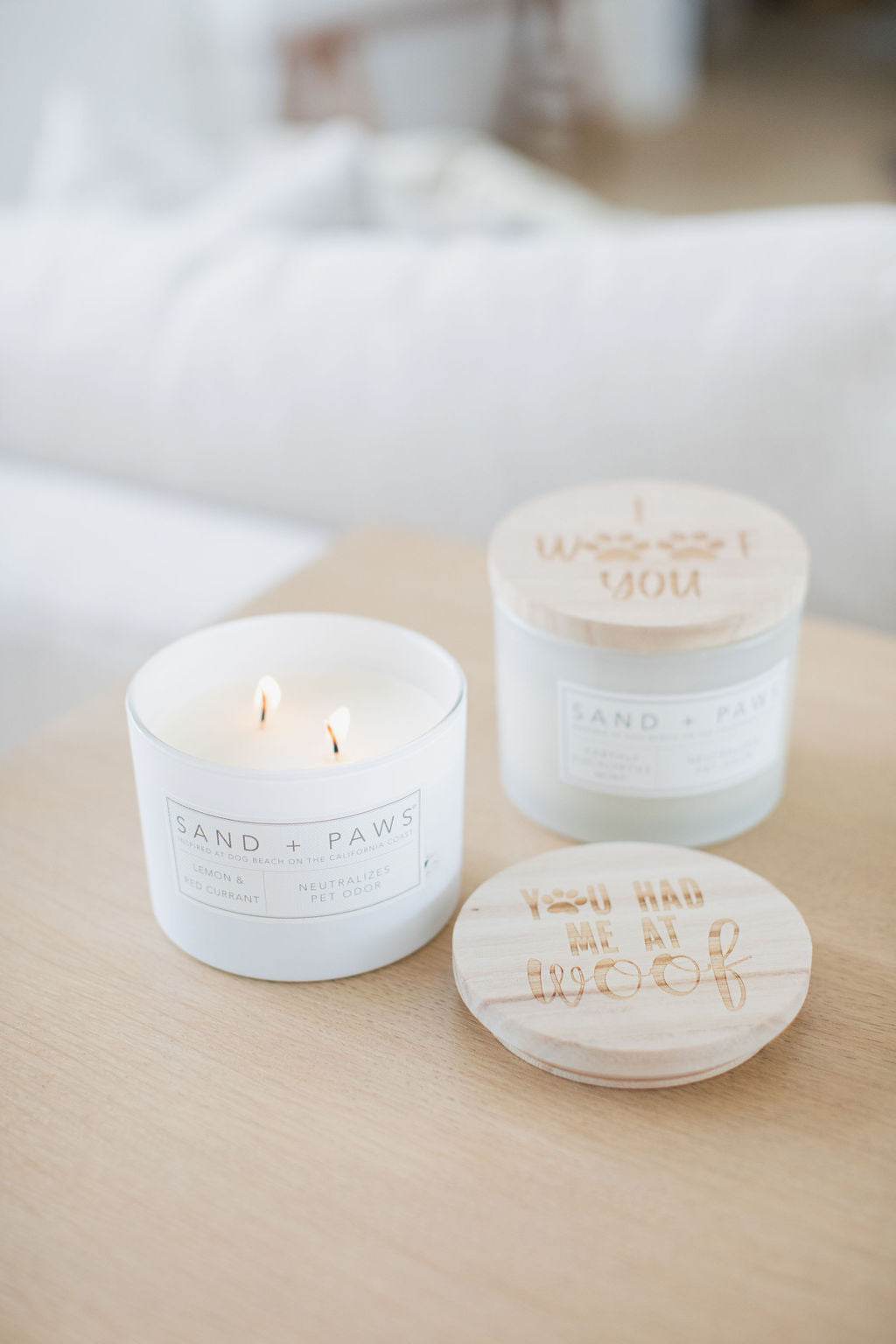 Sand + Paws Lemon & Red Currant 12 oz scented candle