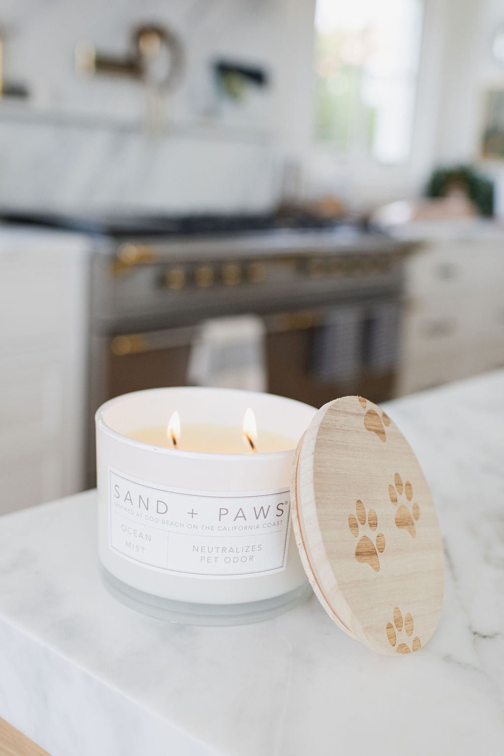 Sand + Paws Ocean Mist 12 oz scented candle